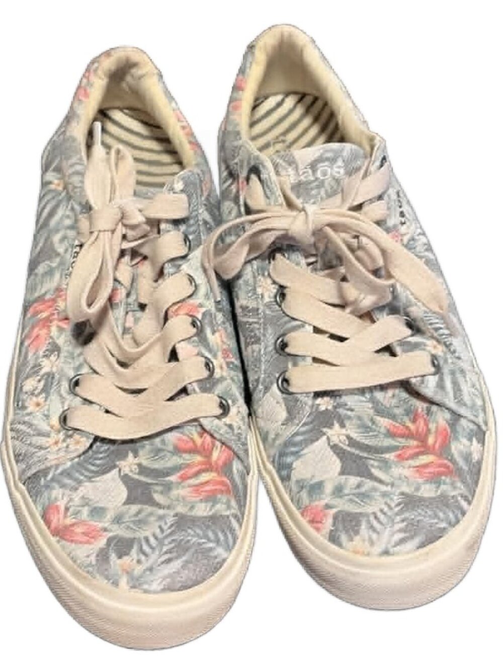 Taos Women’s Size 10 Floral Tropical Print Lace Up Sneakers Comfort Shoes